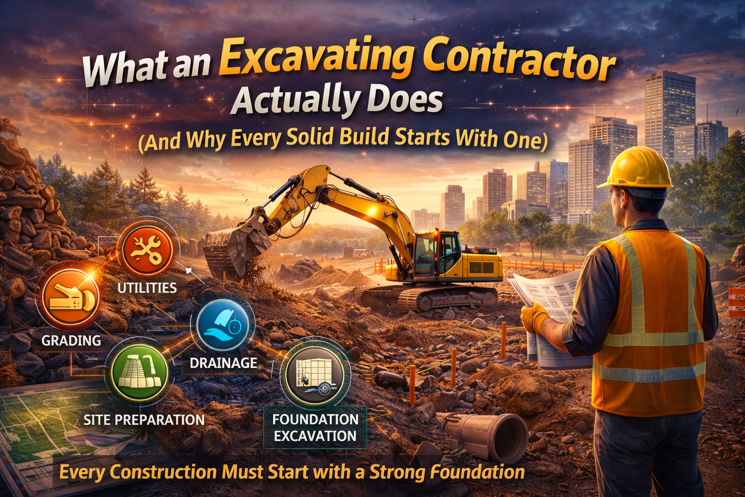 What an Excavating Contractor Actually Does (And Why Every Solid Build Starts With One)